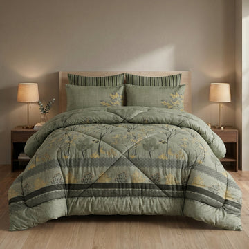 SIGNATURE CEMNT COTTON COMFORTER SET-7PCS