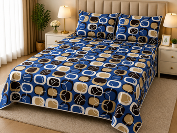 PRINTED PURE COTTON BEDSHEET ASH-5101