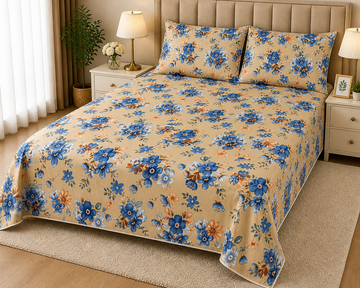 PRINTED PURE COTTON BEDSHEET ASH-4097