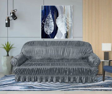 Twill Jersey Sofa Covers - Elastic Sofa Covers - Gray