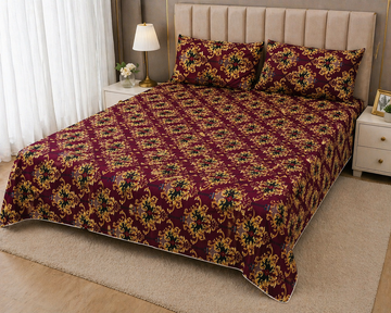 PRINTED PURE COTTON BEDSHEET ASH-4077