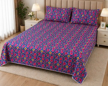 PRINTED PURE COTTON BEDSHEET ASH-4068