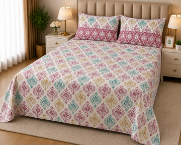 PRINTED PURE COTTON BEDSHEET ASH-4071