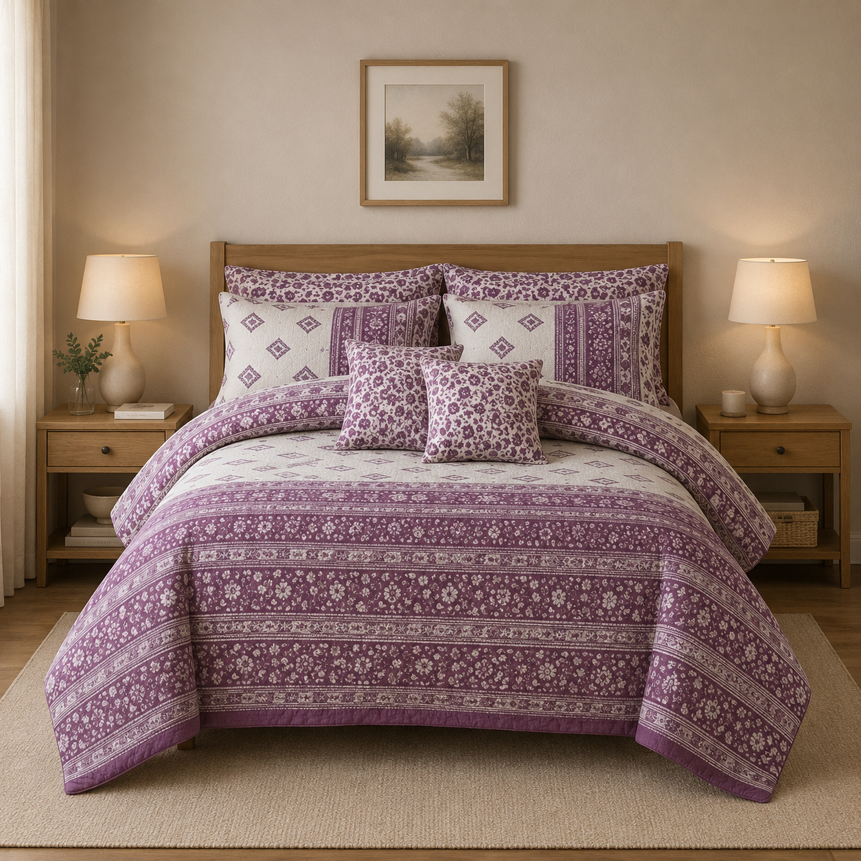 SIGNATURE  D.B LINE  COTTON COMFORTER SET-7PCS
