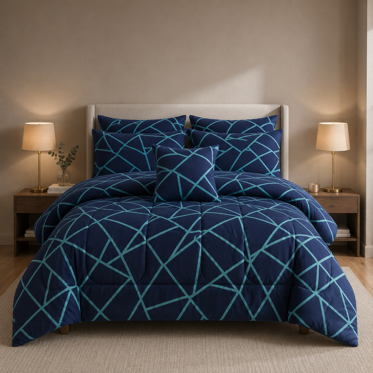 LEMRY PURE COTTON COMFORTER SET-7PCS