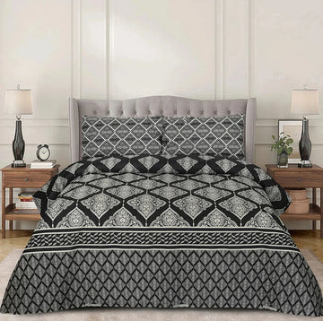 PRINTED PURE COTTON BEDSHEET ASH-40104
