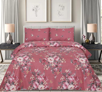 PRINTED PURE COTTON BEDSHEET ASH-4099
