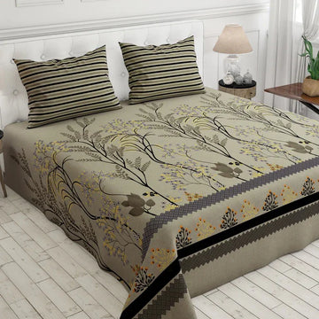 PRINTED PURE COTTON BEDSHEET ASH-40113