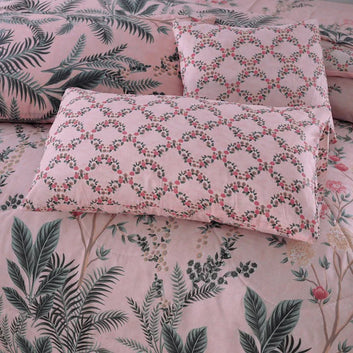 SIGNATURE S.G PINK COTTON COMFORTER SET-7PCS