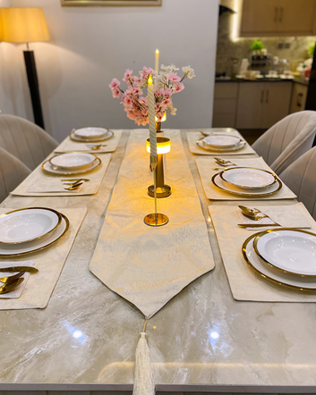Evienne Embossed Table Collection